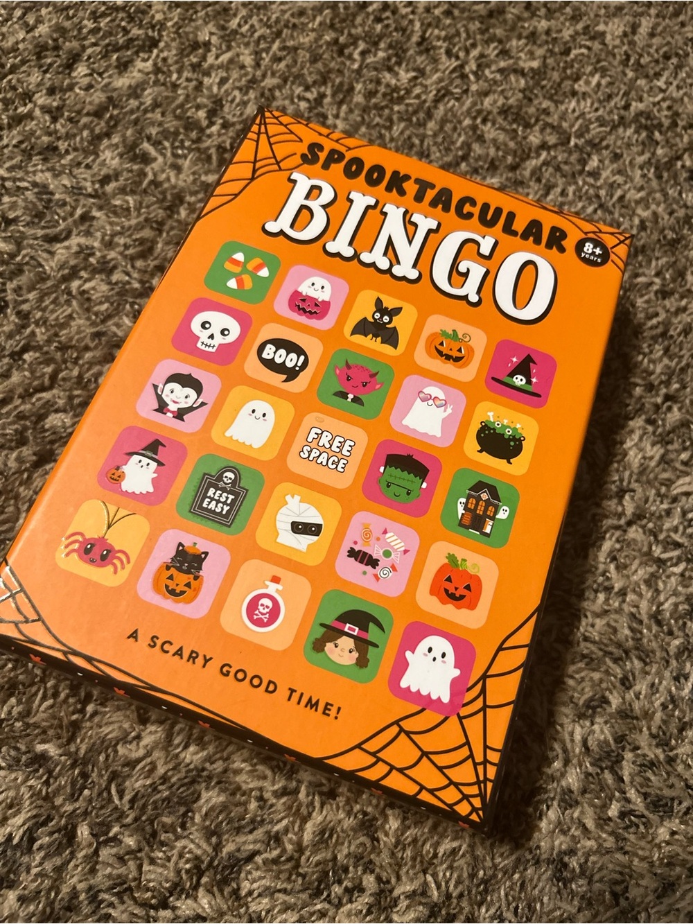 Spooktacular Bingo Family Game - Orange Halloween Bingo